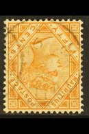 1883-94 INVERTED WATERMARK  50c Orange, "Inverted Watermark" Variety, SG 111w, Fine Used. Rare Stamp, Listed But Unprice - Maurice (...-1967)