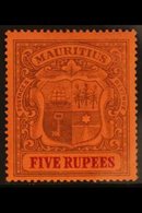 1900-1905  5r Purple & Carmine Red, CA Wmk Sideways, SG 155, Very Fine Mint For More Images, Please Visit Http://www.san - Mauricio (...-1967)