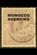 BRITISH CURRENCY  1907-13 2s6d Pale Dull Purple Overprint, SG 38, Fine Used With Fully Dated "Tangier" Cds Cancel. For M - Altri & Non Classificati