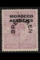 BRITISH CURRENCY  1907 2s 6d Pale Dull Purple, Ed VII, Ovptd Curved "Specimen", Fine Mint. For More Images, Please Visit - Sonstige & Ohne Zuordnung