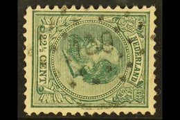 1872-91  22½c Blue-green King Perf 12½x12 (SG 86B, NVPH 25H), Fine Used With Rare "139" (ASTEN) Numeral Cancel, Fresh, S - Sonstige & Ohne Zuordnung