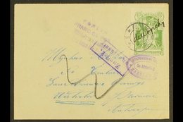 BELGIAN WAR INTERNEE CAMP STAMP ON COVER.  1916 (8 Feb) Cover Addressed To Belgium Bearing War Internee Camp 1916 (-) Gr - Other & Unclassified