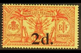 1920  2d On 40c Red On Yellow, No Wmk, SG 35, Very Fine Mint. For More Images, Please Visit Http://www.sandafayre.com/it - Autres & Non Classés