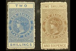 1913-21 POSTAL FISCAL  2s Deep Blue & 2s6d Grey Brown, SG F111/112, Fine Mint (2 Stamps) For More Images, Please Visit H - Other & Unclassified