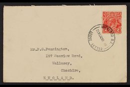 1938  (March) Envelope To England, Bearing Australia 2d Head Tied By Fine "AUCKLAND N.Z. LOOSE LETTER" Cds. For More Ima - Sonstige & Ohne Zuordnung