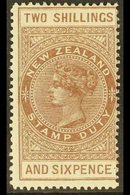 POSTAL FISCAL  1882-1930 2s6d Grey-brown, Perf.12½, Wmk SG Type W12a, SG F23, Mint, Large Part O.G., Centred To Right Fo - Andere & Zonder Classificatie