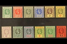 1914-29  KGV Complete Set, SG 1/12ba, Fine Mint, £1 Is Die II, Very Fresh. (12 Stamps) For More Images, Please Visit Htt - Nigeria (...-1960)