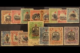 1918  (Oct) Red Cross 4c Surcharges Set Complete To $2+4c, SG 235/50, 25c & $1 With Light Crayon Line, Otherwise Very Fi - Nordborneo (...-1963)