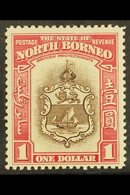 1939  $1 Brown & Carmine, SG 315, Fine Mint For More Images, Please Visit Http://www.sandafayre.com/itemdetails.aspx?s=6 - Noord Borneo (...-1963)