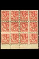 1925-9  1½d Carmine-red, KGV Definitive In IMPRINT BLOCK OF TWELVE, SG 3, Fine, Never Hinged Mint. For More Images, Plea - Nordrhodesien (...-1963)