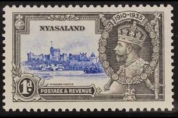 1935  1d Ultramarine And Grey Silver Jubilee, "Bird" By Turret, SG 123m, Superb Never Hinged Mint. For More Images, Plea - Nyassaland (1907-1953)