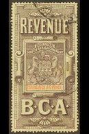 BRITISH CENTRAL AFRICA - REVENUE STAMPS  1891 Long Arms 2s6d Lilac And Red, Barefoot 5, Fine Used. For More Images, Plea - Nyassaland (1907-1953)