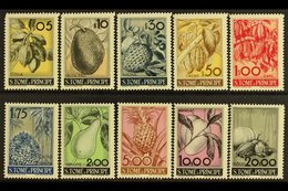 ST THOMAS & PRINCE ISLANDS  1948 Fruits Complete Definitive Set (SG 401/410, Afinsa 337/46)never Hinged Mint. (10 Stamps - Autres & Non Classés