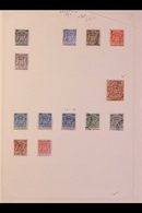 1892-1913 OLD COLLECTION  On Leaves, Mint & Used, Includes 1892-93 Vals To 1s & 2s Used, 1d & 2s6d Mint, Plus £10 Fiscal - Sonstige & Ohne Zuordnung