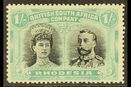 1910  1s Black And Pale Blue Green "Double Head", SG 152, Very Fine Mint. For More Images, Please Visit Http://www.sanda - Autres & Non Classés