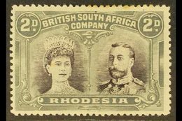 1910-13  2d Black-purple & Slate-grey, Double Head, SG 127, Mint, Few Toned Perfs At Top, Cat.£160. For More Images, Ple - Andere & Zonder Classificatie