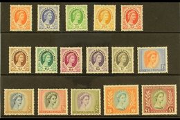1954-56  Complete Definitive Set, SG 1/15, Never Hinged Mint (16 Stamps) For More Images, Please Visit Http://www.sandaf - Rodesia & Nyasaland (1954-1963)