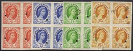 1954-56  Imperf Plate Proof Blocks Of Four ½d, 1d, 2d And 2½d, Mint Or Never Hinged Mint, With Archive Security Punch Ho - Rhodésie & Nyasaland (1954-1963)