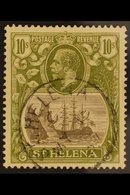 1922-37  10s Grey And Olive-green, SG 112, Very Fine Cds Used. For More Images, Please Visit Http://www.sandafayre.com/i - Sint-Helena