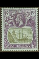 1922-37  15s Grey & Purple/blue, Script Wmk, SG 113, Fine Mint With Tiny Surface Mark For More Images, Please Visit Http - Isola Di Sant'Elena