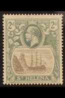 1922-37  2d Grey And Slate, Broken Mainmast Variety, SG 100a, Fine Lightly Hinged Mint. For More Images, Please Visit Ht - Saint Helena Island