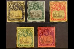 1922-37  KGV Badge Defins, Wmk Mult Crown CA, Complete Set, SG 92/6, Very Fine Mint (5 Stamps). For More Images, Please  - St. Helena