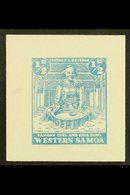 1935 PICTORIAL DEFINITIVE ESSAY  Collins Essay For The ½d Value In Pale Blue On Thick White Paper, The "Samoan Girl And  - Samoa (Staat)