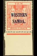 1935-42  10s Pale Carmine- Lake Postal Fiscal On "Wiggins Teape" Paper, SG 194b, Never Hinged Mint. For More Images, Ple - Samoa