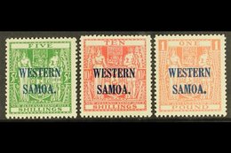 1945-46  5s, 10s And £1 Arms SG 208/210, Fine Never Hinged Mint. (3) For More Images, Please Visit Http://www.sandafayre - Samoa (Staat)