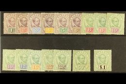 1888-97  Complete Brooke Set, SG 8/21, With Both 8c Shades, And Additional 10c Shade Mint, The 1c Without Gum, One 8c, 5 - Sarawak (...-1963)