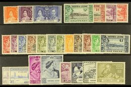 1937-49 COMPLETE MINT KGVI  Presented On A Stock Card, SG 185/208, Very Fine Mint (25+ Stamps) For More Images, Please V - Sierra Leona (...-1960)