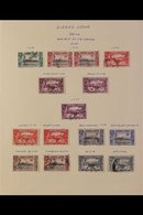 1938-44  KGVI Definitive Set On Album Pages, In An Original 1970s Auction Folder, With The Set Fine Used, Plus 5d Block  - Sierra Leone (...-1960)