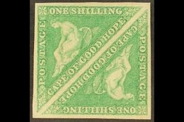 CAPE OF GOOD HOPE  1863 1s Bright Emerald Green, DLR Printing, SG 21, Superb Mint Square Pair With Large Margins All Rou - Non Classificati