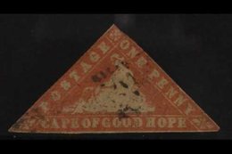 CAPE OF GOOD HOPE  1861 1d Brick-red "Wood-block" Issue, SG 13b, Fine Used With Light Cancel, Margins Just Touched, Acco - Zonder Classificatie