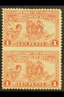 TRANSVAAL  1895 1d Red Introduction Of Penny Postage IMPERF. BETWEEN VERTICAL PAIR, SG 215ca, Very Fine Mint. For More I - Sin Clasificación