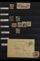 TRANSVAAL  POSTMARKS COLLECTION, Mostly On Single Stamps With Some On Piece, Or Complete Strikes On Piece (no Stamp), Go - Ohne Zuordnung