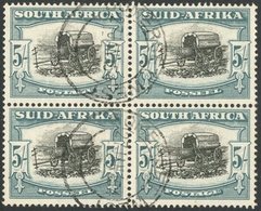 1947-54  5s Black And Pale Blue Green SG 122, Superb Cds Used Block Of Four.  For More Images, Please Visit Http://www.s - Unclassified