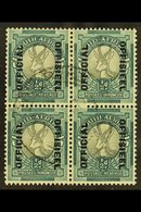 OFFICIALS  1937-44 ½d Grey & Blue-green, Up & Down Overprint, Block Of 4, SG O32 Very Fine Used. For More Images, Please - Sin Clasificación