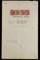 REVENUES ON DOCUMENT  1919 MORTGAGE BOND With Various 1913 KGV Types To £1 Affixed, Additional Page Added With 5s Pair A - Non Classés