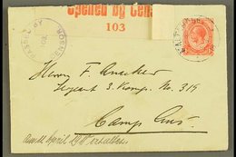 1918  (3 Apr) Cover Addressed To "Camp Aus" Bearing 1d Union Stamp Tied By Fine "MALTAHOHE" Cds Postmark, Putzel Type B2 - Africa Del Sud-Ovest (1923-1990)