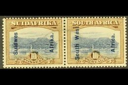 1927  10s Blue & Bistre Brown, SG 54, Very Fine Used In Correct Units (2 Stamps) For More Images, Please Visit Http://ww - Südwestafrika (1923-1990)
