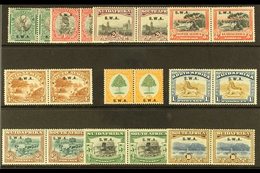 1927-30  Pictorial Pairs Set, SWA Opt'd, SG 58/67, Very Fine Mint (10 Pairs) For More Images, Please Visit Http://www.sa - Afrique Du Sud-Ouest (1923-1990)