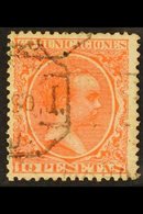 1889  10p Red Alfonso XIII, SG 288, Fine Used With Certificado Cancellation. For More Images, Please Visit Http://www.sa - Other & Unclassified