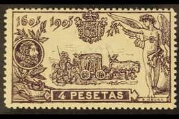 1905  4p Plum Don Quixote, SG 315 (Edifil 265), Never Hinged Mint. Fresh & Well- Centered. For More Images, Please Visit - Other & Unclassified