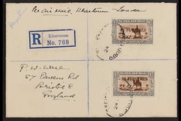 1935  7½pi On 4pi & 10pi On 4pi Used On Registered, Airmail Cover, 10pi With Joined "ES" In "PIASTRES," SG 72/3, Neatly  - Soedan (...-1951)