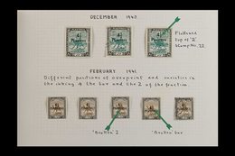 1940-1  4½ Piastres Surcharges, SG 79/80 Small Group Incl. 4½pi On 5m Four Mint Examples With Broken "2" In Fraction & B - Soudan (...-1951)