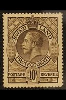 1933  10s Sepia, SG 20, Never Hinged Mint, Very Fresh. For More Images, Please Visit Http://www.sandafayre.com/itemdetai - Swaziland (...-1967)