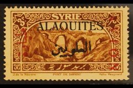 ALAOUITES  1925 3p Brown Airmail Ovptd In RED, Variety "surcharge Reversed" (Avion At Right), Yv PA6 Var, Vf Never Hinge - Syrie