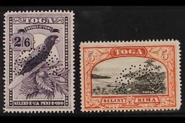 1942  2s 6d And 5s, SG 81/82, Perforated "Specimen", Very Fine Mint. (2 Stamps) For More Images, Please Visit Http://www - Tonga (...-1970)