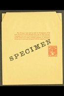 POSTAL STATIONERY  1899 1a Carmine On Buff Wrapper, H&G 6, Fine Unused With "SPECIMEN" Overprint. For More Images, Pleas - Zanzibar (...-1963)